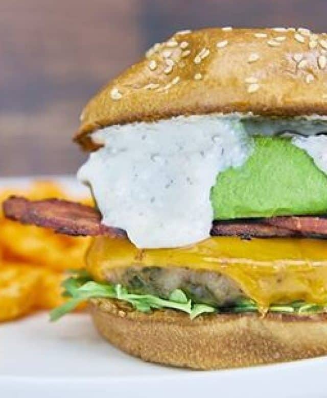 chicken ranch burger