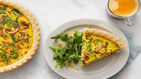 How To Make Spinach And Mushroom Tofu Quiche